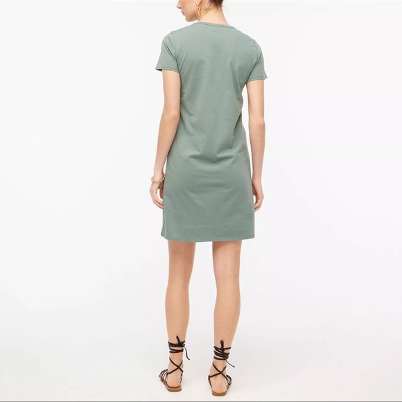 NWT J.Crew Women Short-sleeve Summer Topiary Green T-shirt Dress Small S - Picture 7 of 9